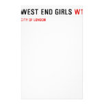 WEST END GIRLS  Stationery