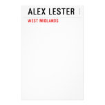 Alex Lester  Stationery
