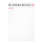 Orlando Road  Stationery