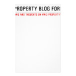 the property blog for  Stationery