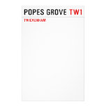 Popes Grove  Stationery