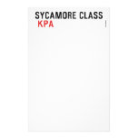 SYCAMORE CLASS   Stationery