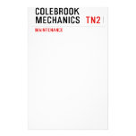 Colebrook Mechanics   Stationery