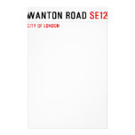 Wanton Road  Stationery