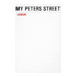 JIMMY PETERS Street  Stationery