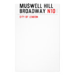 MUSWELL HILL BROADWAY  Stationery