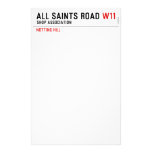 ALL SAINTS ROAD  Stationery