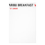karibu breakfast  Stationery