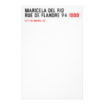 Maricela del Rio Rue de Flandre 94  Stationery