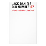 Jack Daniels Old Number  Stationery