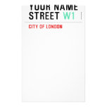 Your Name Street  Stationery