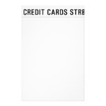 7800 Credit cards street  Stationery