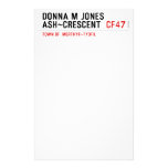 Donna M Jones Ash~Crescent   Stationery