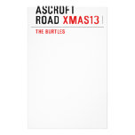 ASCROFT ROAD  Stationery