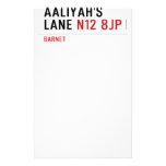 Aaliyah's  Lane  Stationery