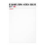 Your Nameleora acoca goldberg Street  Stationery