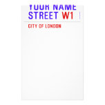 Your Name Street  Stationery