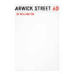 Warwick Street  Stationery