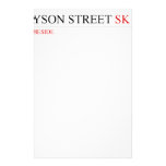 Dyson Street  Stationery