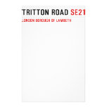 TRITTON ROAD  Stationery