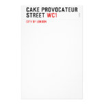 CAKE PROVOCATEUR  STREET  Stationery