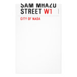 Sam Mhazo Street  Stationery
