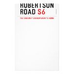 Robertson Road  Stationery