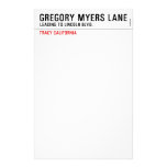 Gregory Myers Lane  Stationery