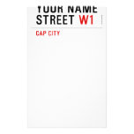 Your Name Street  Stationery