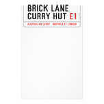 Brick Lane  Curry Hut  Stationery