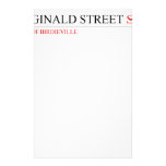 Reginald street  Stationery