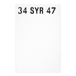34 SYR 47  Stationery