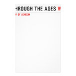 Through the ages  Stationery