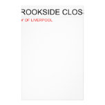 brookside close  Stationery