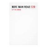  bore man road  Stationery