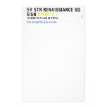 59 STR RENAISSIANCE SQ SIGN  Stationery