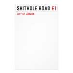 Shithole Road  Stationery