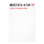 MUSTAFA ATAR  Stationery