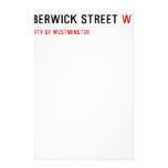 BERWICK STREET  Stationery