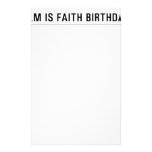 Keep calm is Faith birthday w1  Stationery