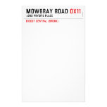Mowbray Road  Stationery