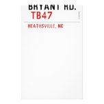 BRYANT RD.   Stationery