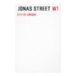 JONAS STREET  Stationery