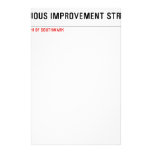 Continuous Improvement Street  Stationery