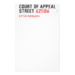 COURT OF APPEAL STREET  Stationery