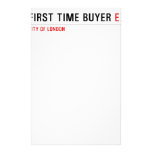 First time buyer  Stationery