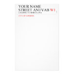 Your Name Street anuvab  Stationery