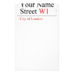 Your Name Street  Stationery