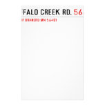 buffalo creek rd.  Stationery