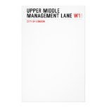 Upper Middle Management Lane  Stationery